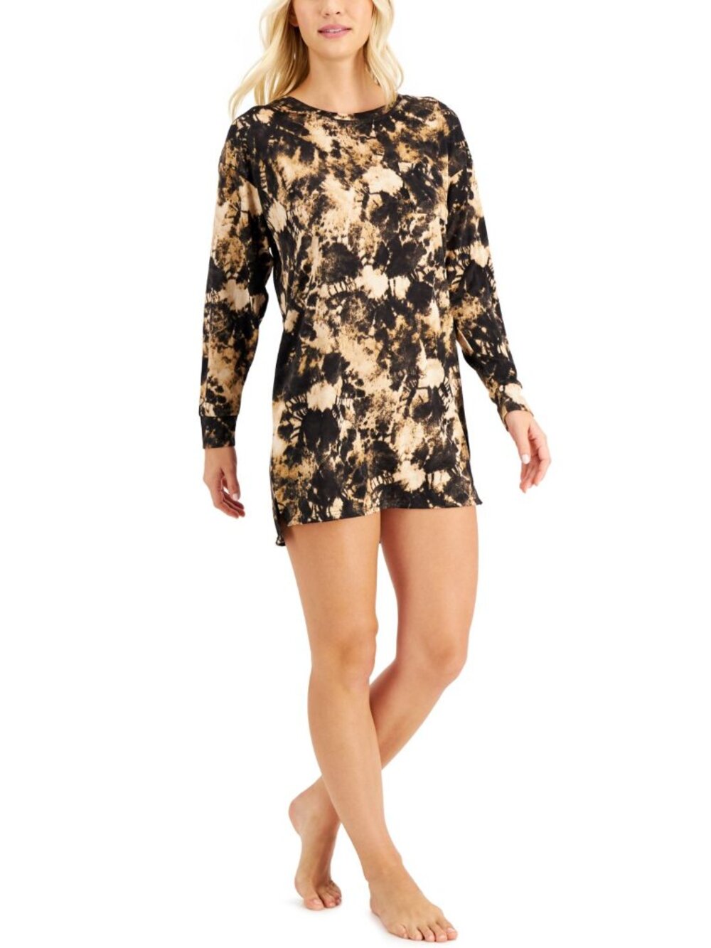 Jenni by Jennifer Moore Womens Printed Soft Knit Sleep Shirt